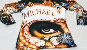 Michael Jackson Dangerous All Over Women's XL